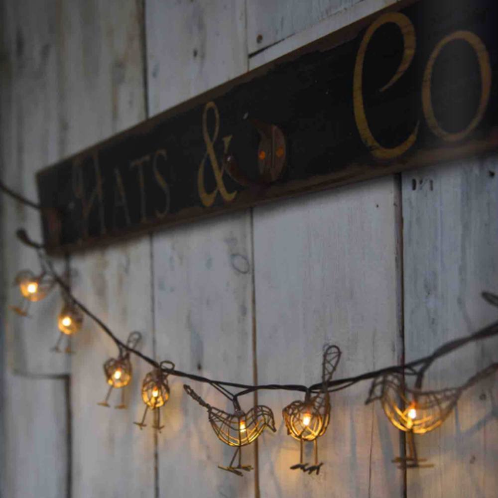 Solar Bird Garland Lights