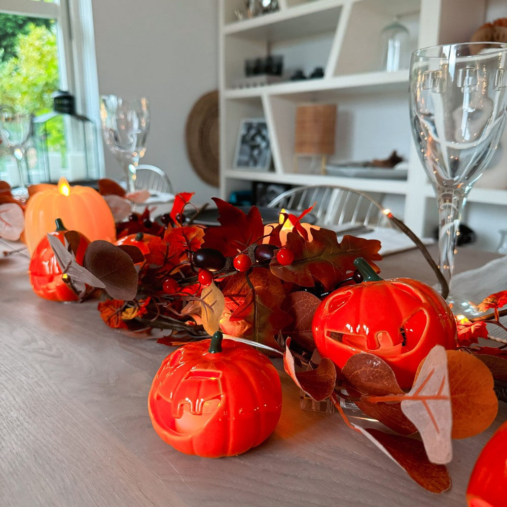 2x Fall Leaves Light Up Garlands