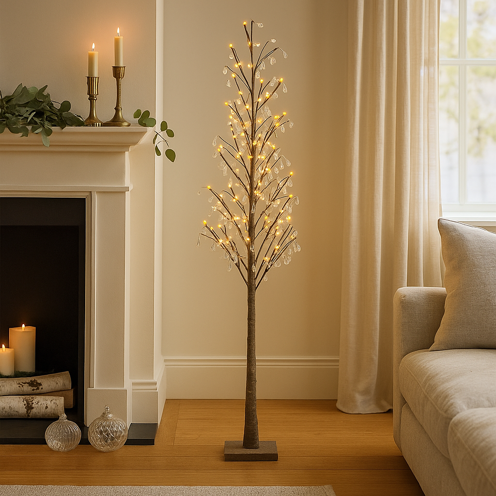 Light Up Crystal Drop Tree