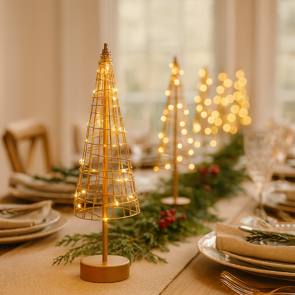 x12 Table Tree Lights Gold