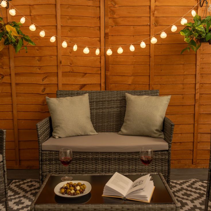 x3 White Seashell LED Solar Garland Lights