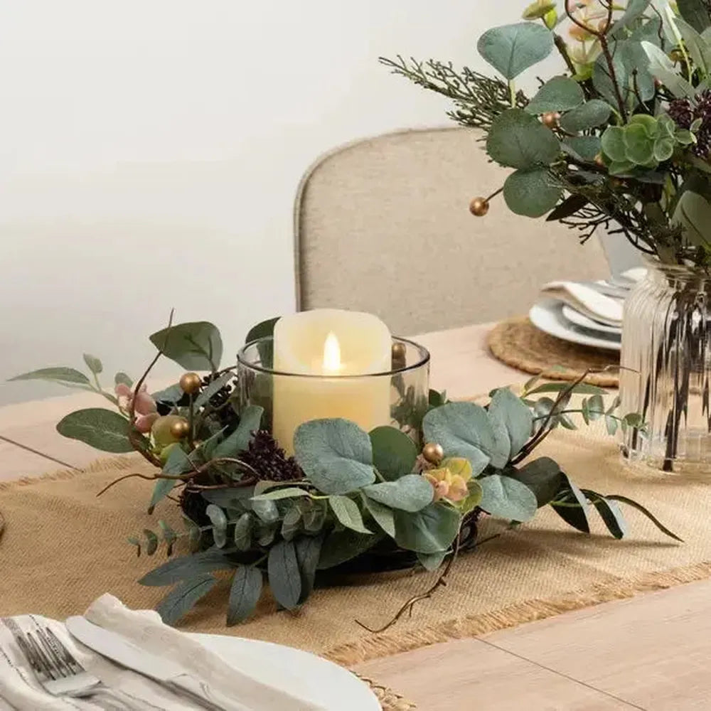 x2 Eucalyptus Candle Holder