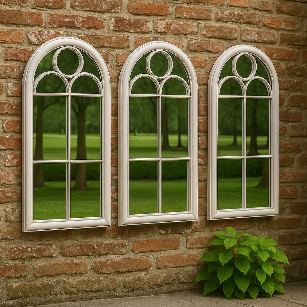 3x Nurstead Outdoor Mirrors White