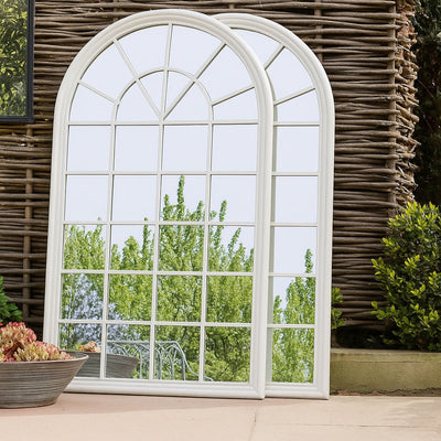 2x Orlanda Outdoor Mirrors White