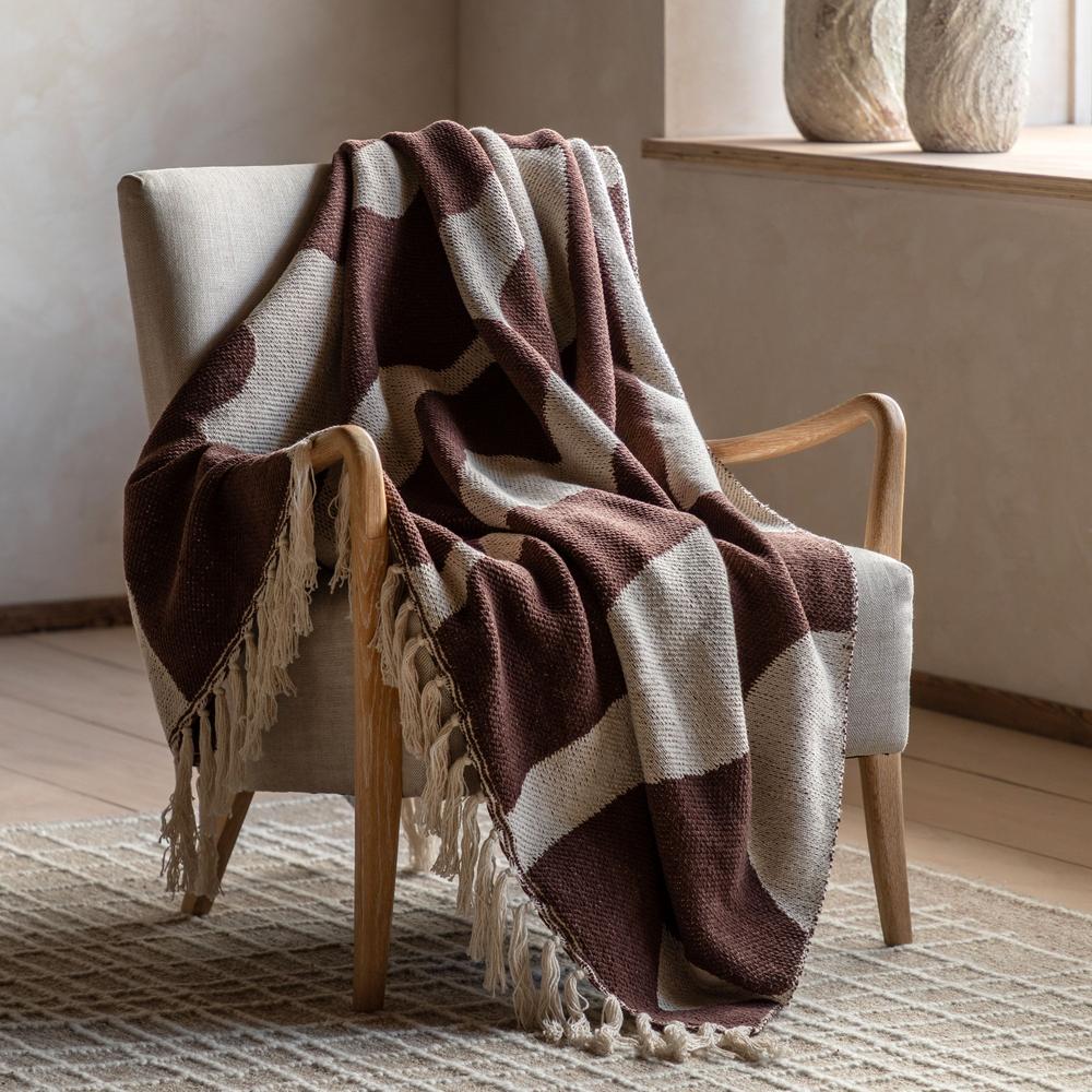 Alma Abstract Chocolate Throw