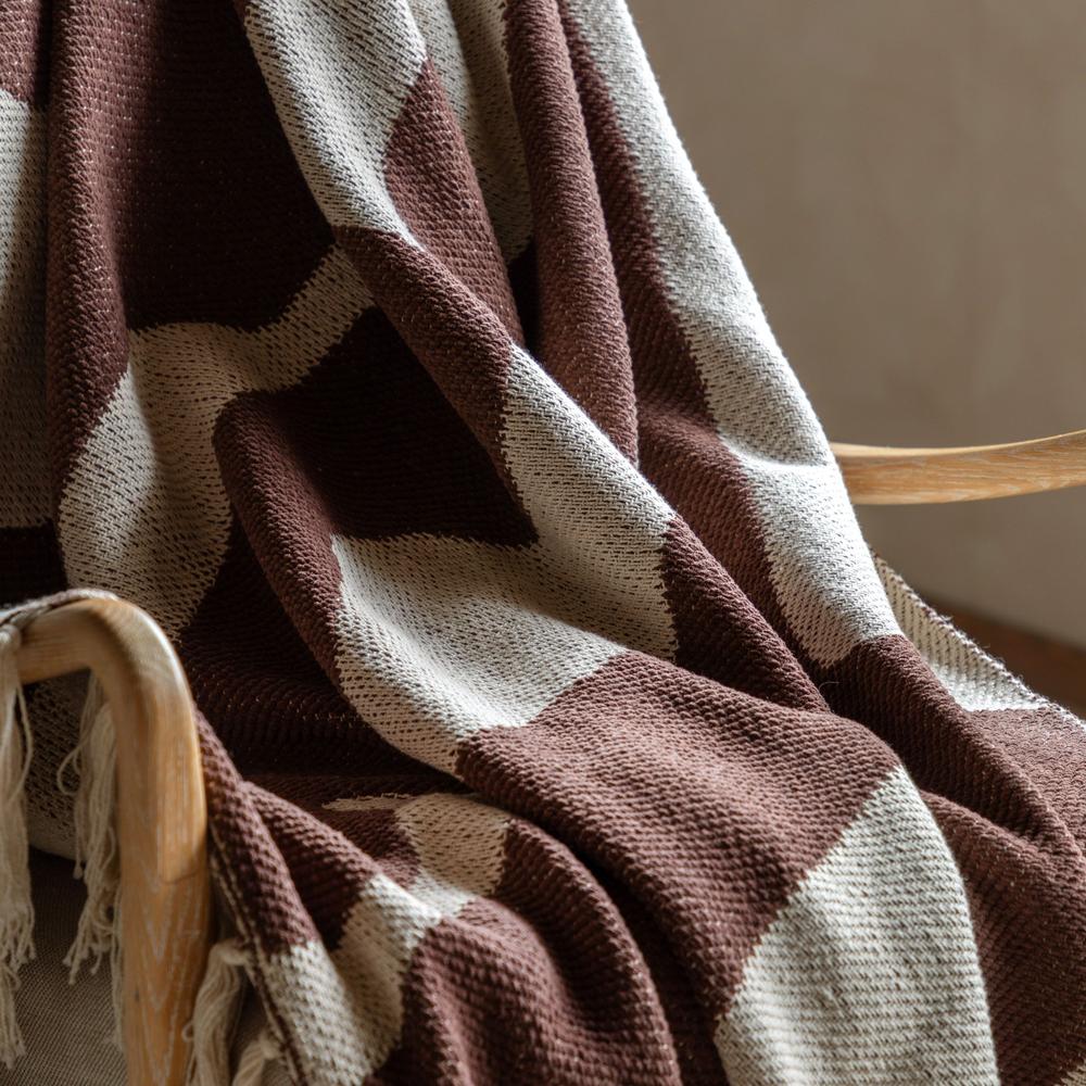 Alma Abstract Chocolate Throw