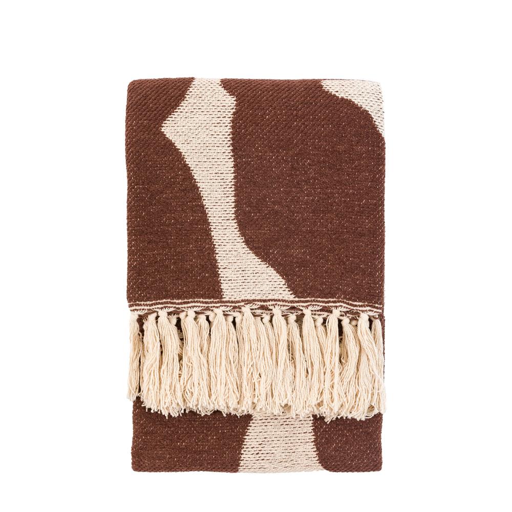 Alma Abstract Chocolate Throw