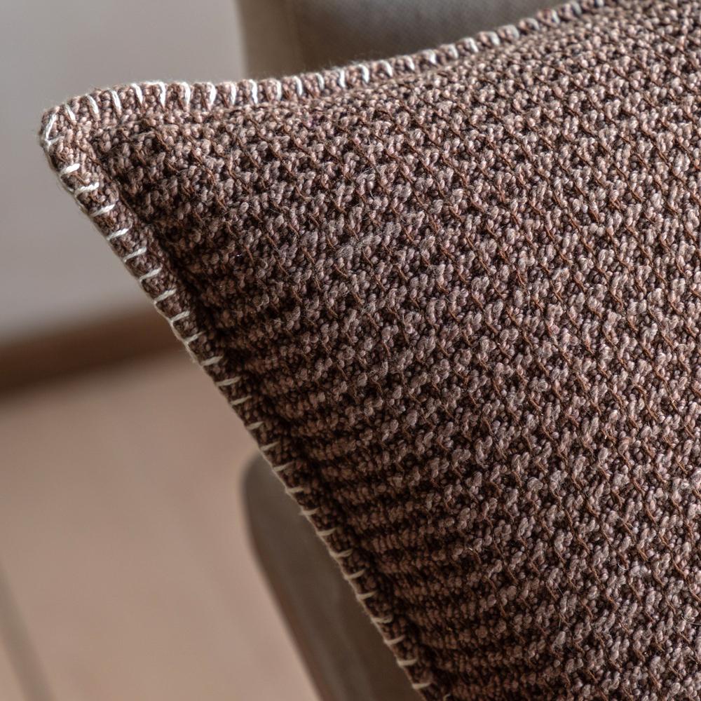 Alder Textured Cushion Brown