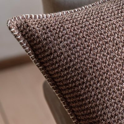 Alder Textured Cushion Brown