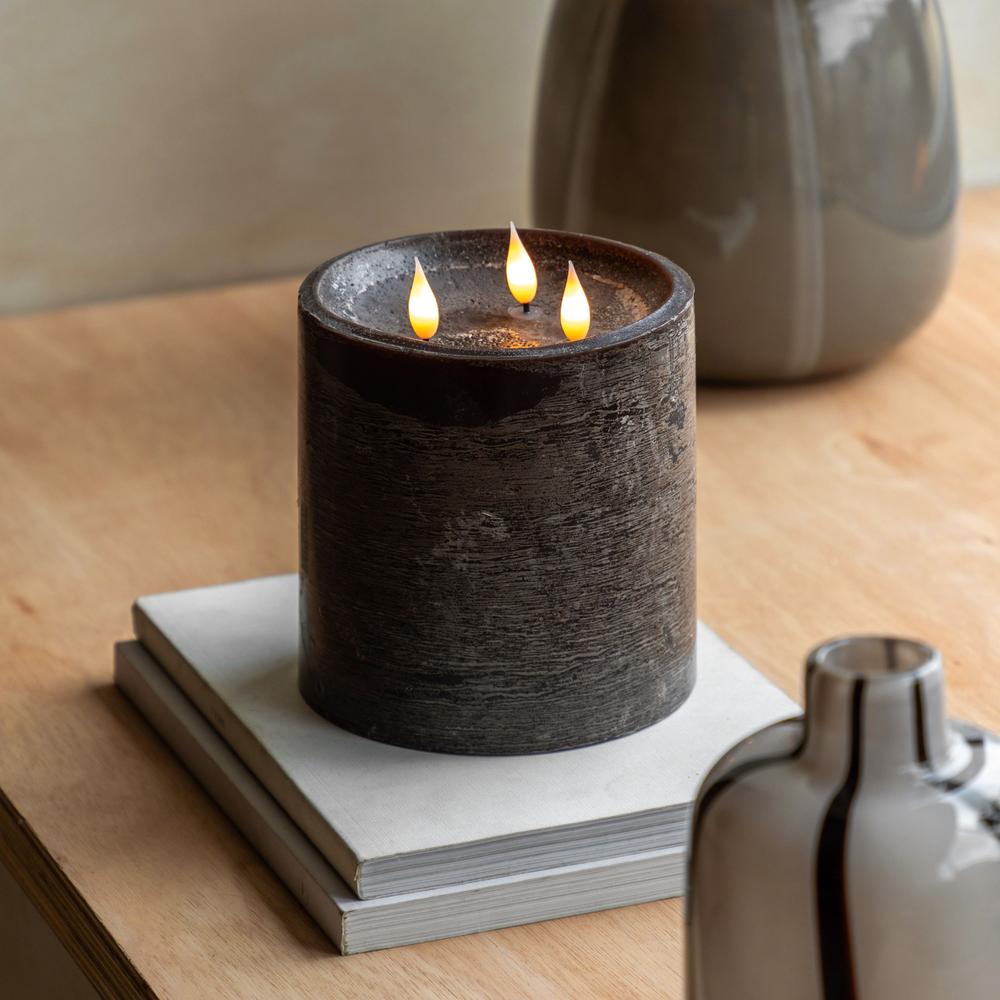 3 Wick LED Candle Mocha