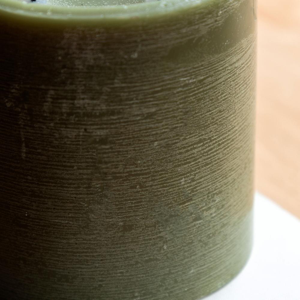 3 Wick LED Candle Olive
