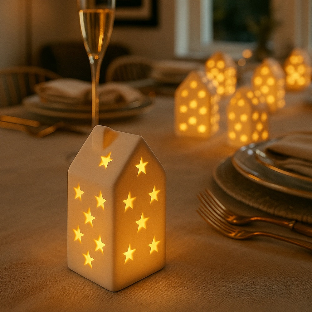 12x Mini Ceramic House Lights