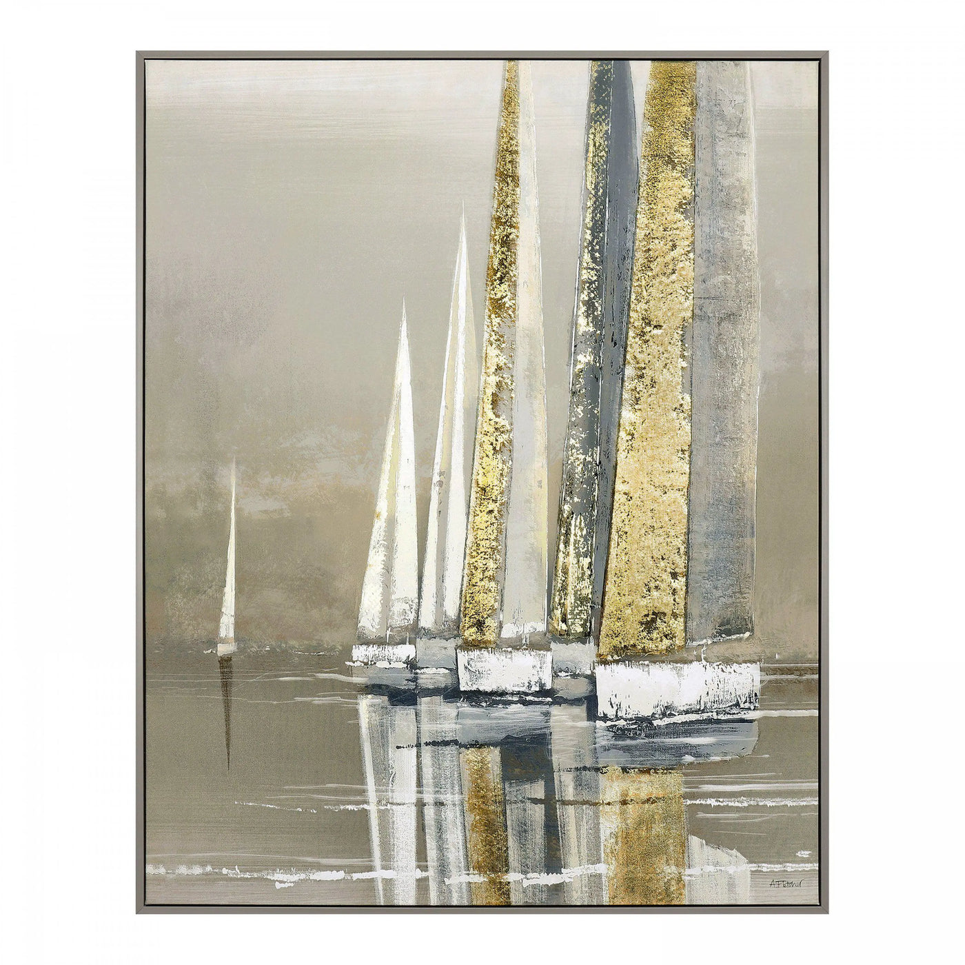 Golden Sails Framed Canvas