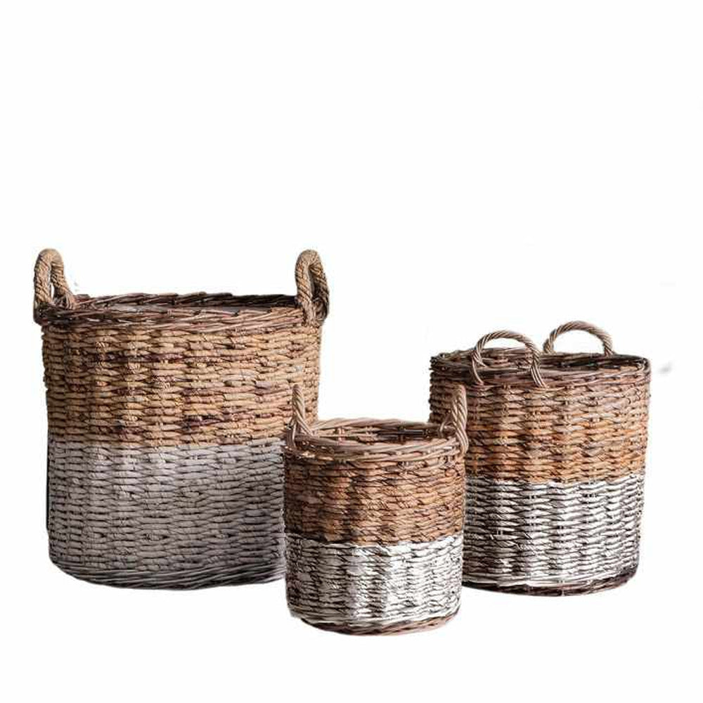 Ramon Set of 3 Baskets White