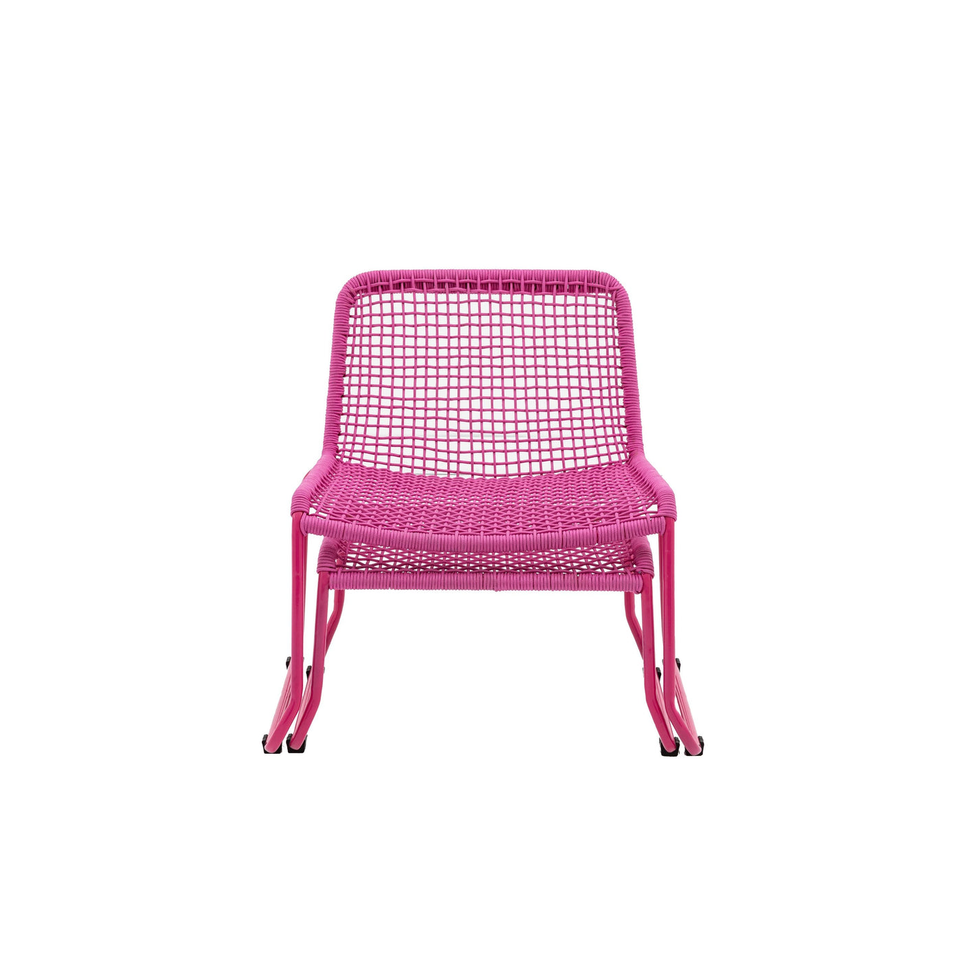 Sassano Lounge Chair Pink with Footstool