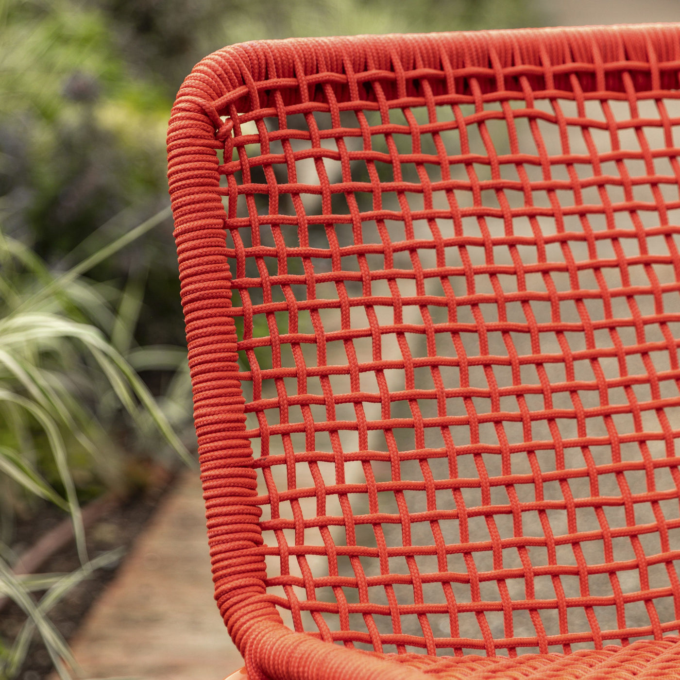 Sassano Lounge Chair Orange with Footstool