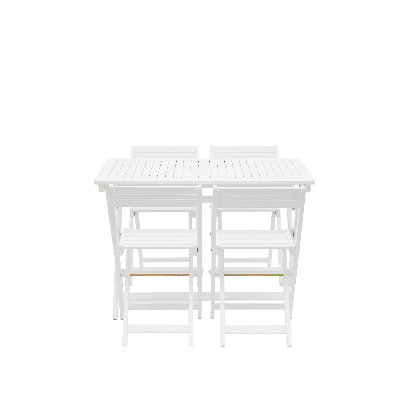 Lindos White Foldaway Dining Set