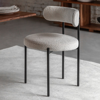 x2 Aveley Dining Chairs Vanilla
