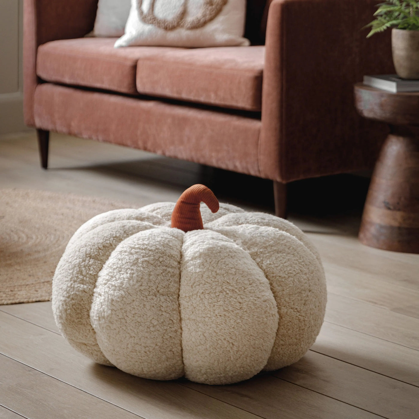 Boucle Pumpkin Super Soft Floor Cushion