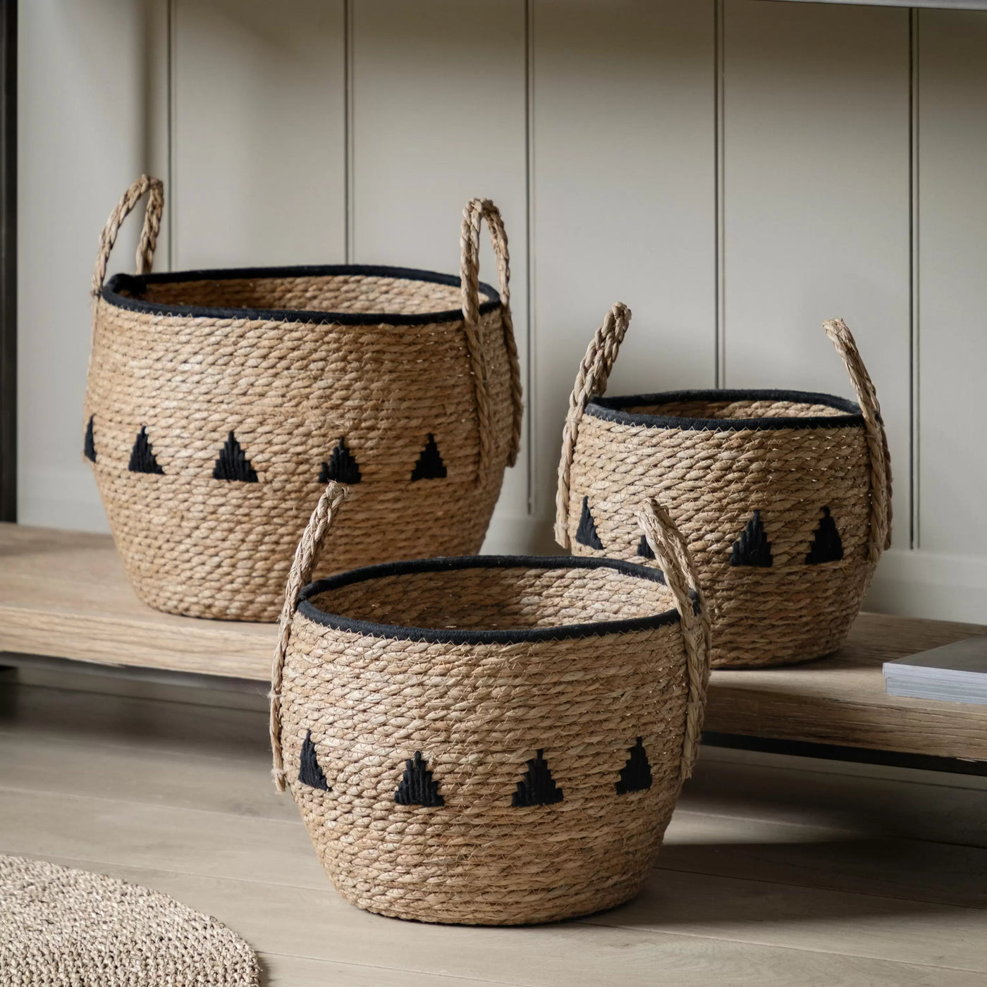 x3 Alid Baskets Natural & Black