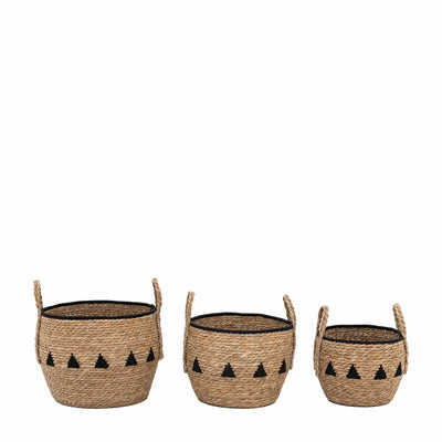 x3 Alid Baskets Natural & Black