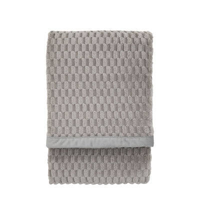 Jacquard Velvet Knitted Throw Grey