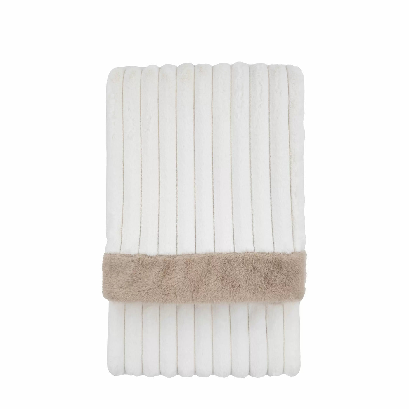 Whinfell Luxury Faux Fur Throw Cream