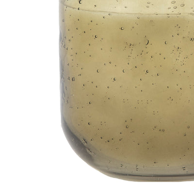 Sandlewood and Cedar Filled Glass Candle Green Small