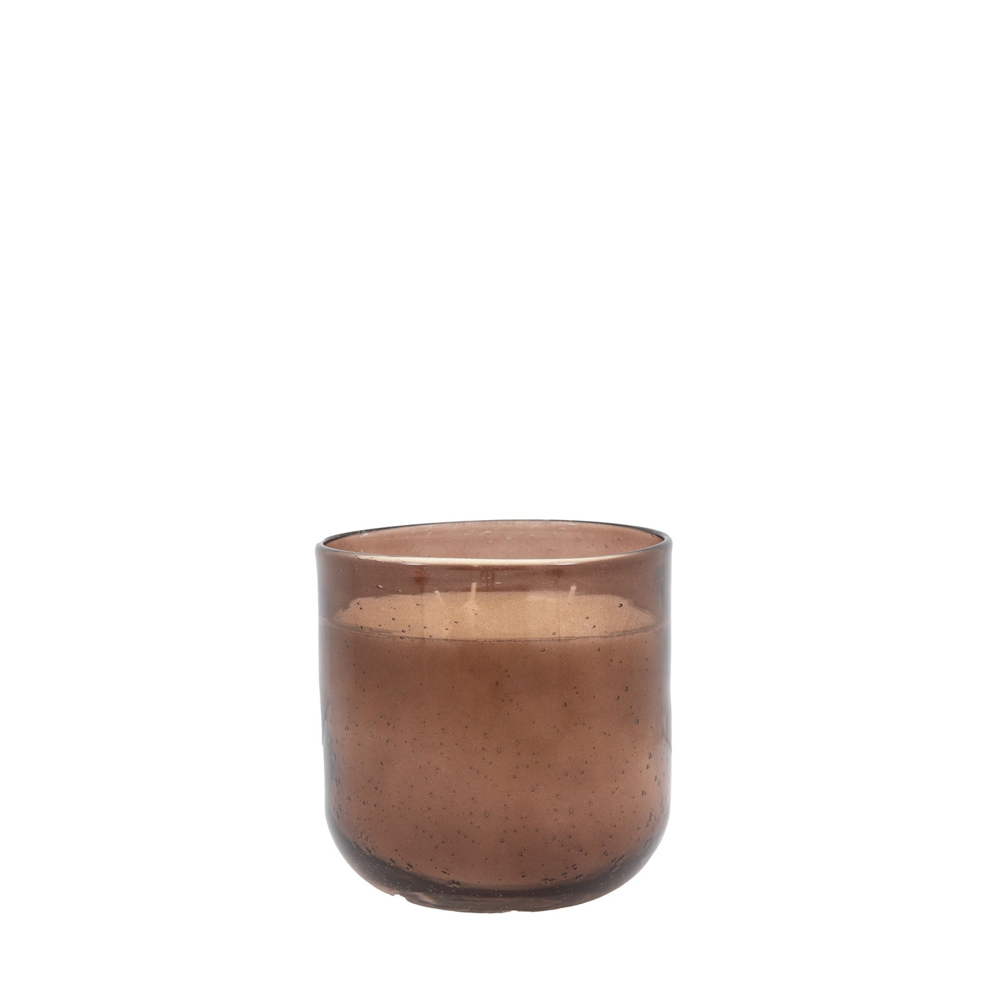 Pomegranate Glass Filled Candle Brown Small