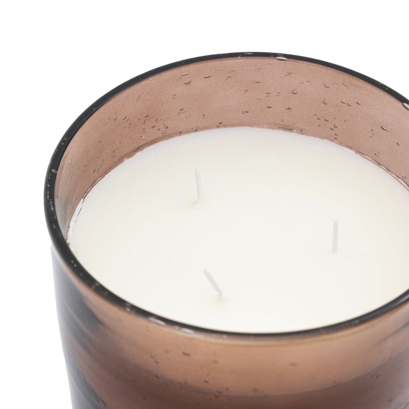 Pomegranate Glass Filled Candle Brown Small