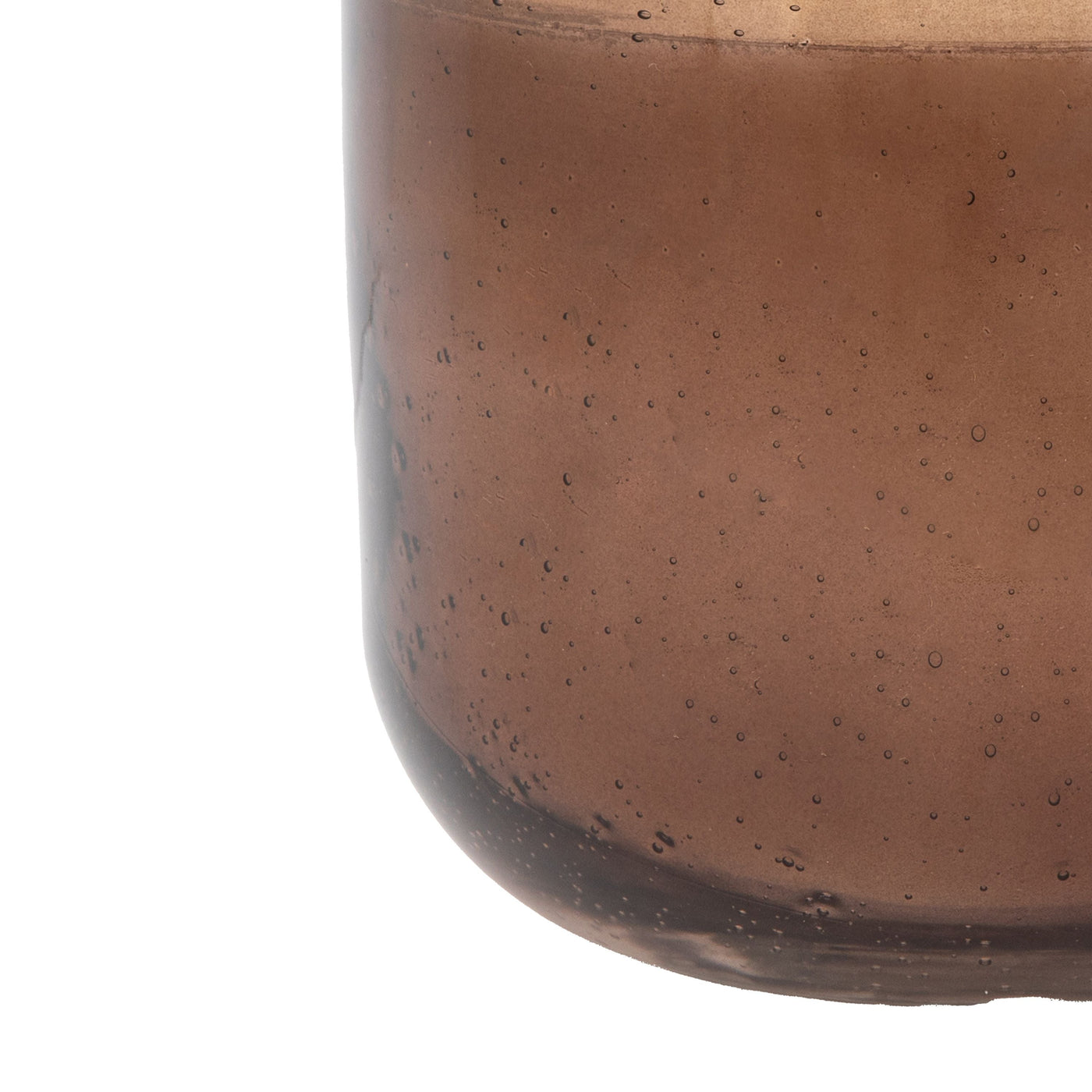 Pomegranate Glass Filled Candle Brown Small