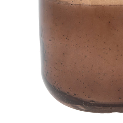 Pomegranate Glass Filled Candle Brown Small