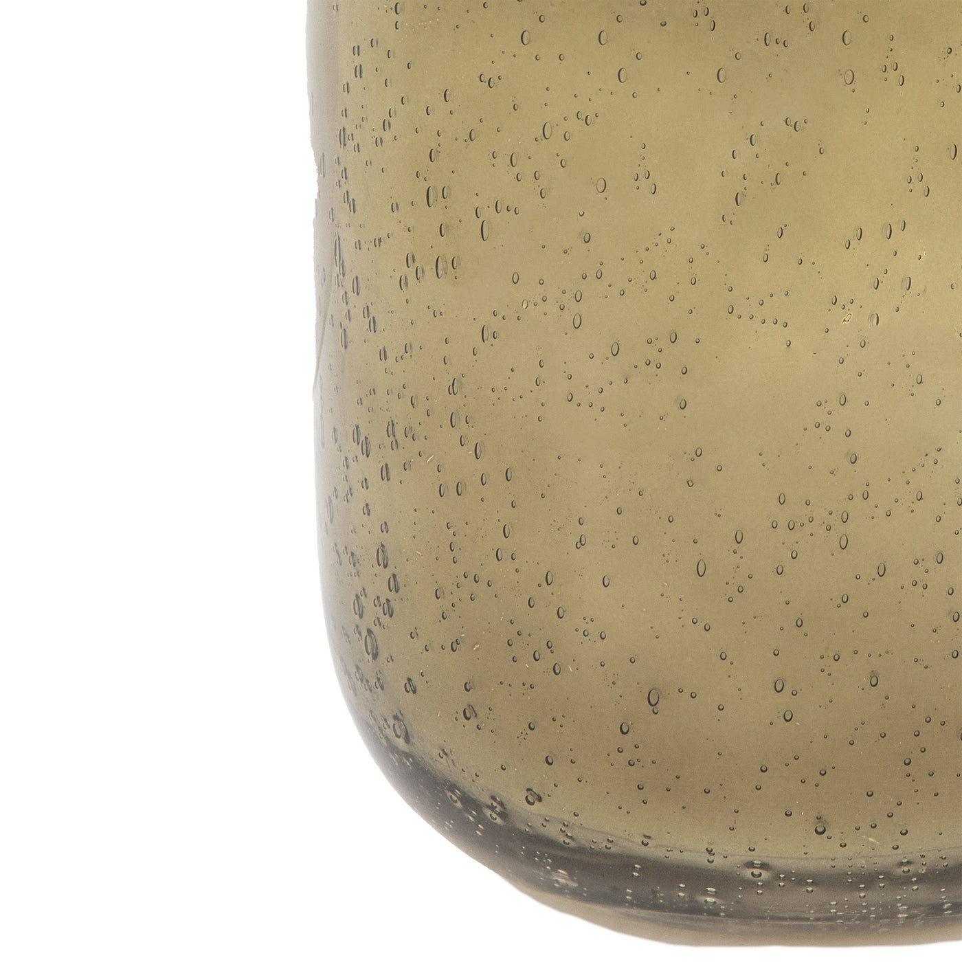 Large Sandalwood and Cedar Filled Glass Candle Green