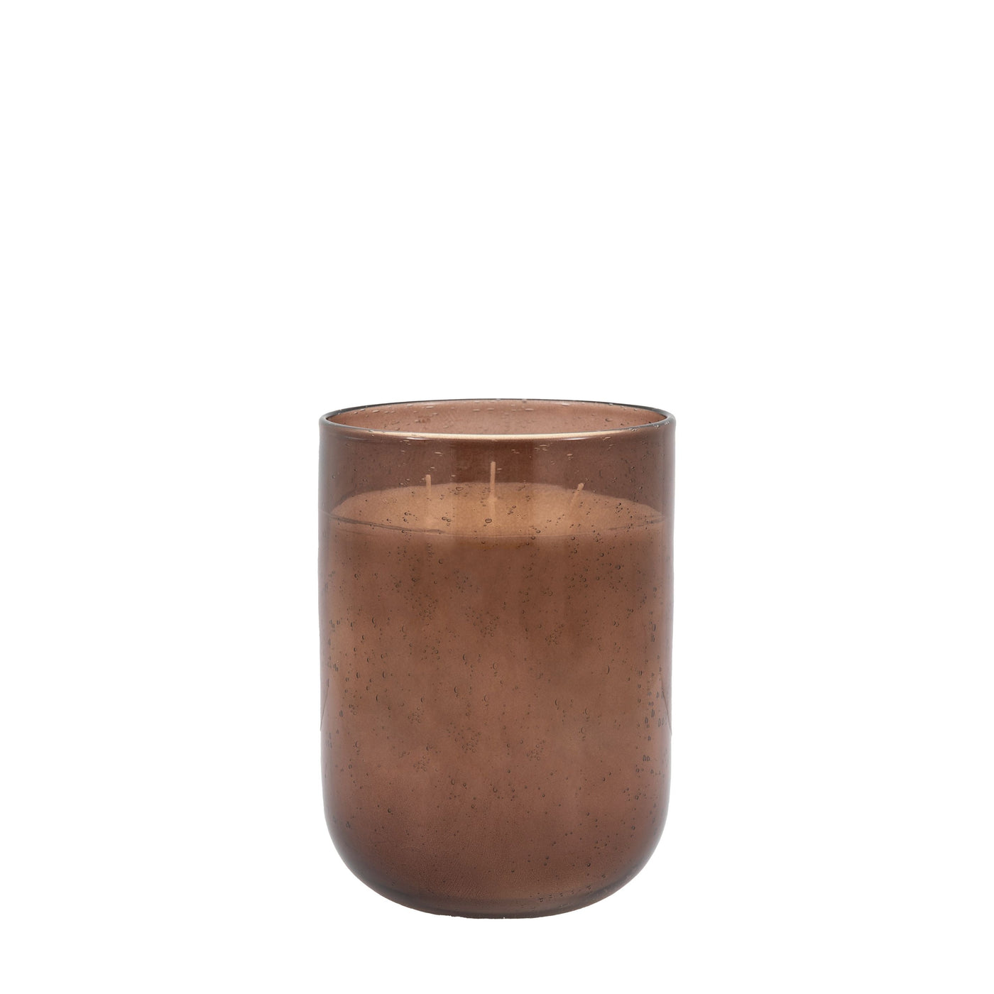 Large Pomegranate Candle in Brown Glass