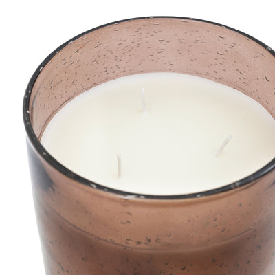 Large Pomegranate Candle in Brown Glass
