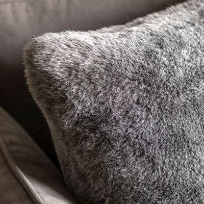 Roscose Faux Fur Cushion Grey