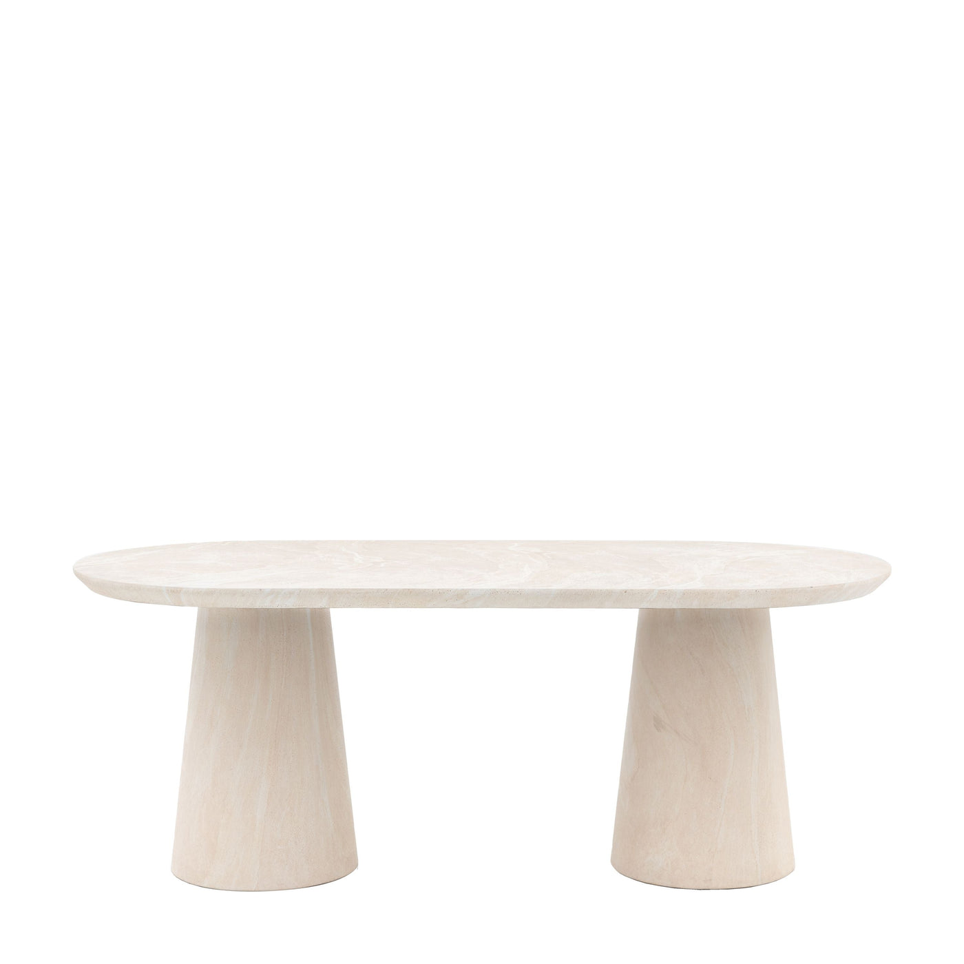 Pedra Oval Dining Table Travertine