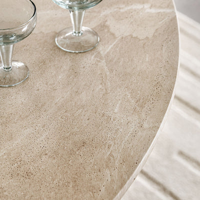 Pedra Round Dining Table Travertine