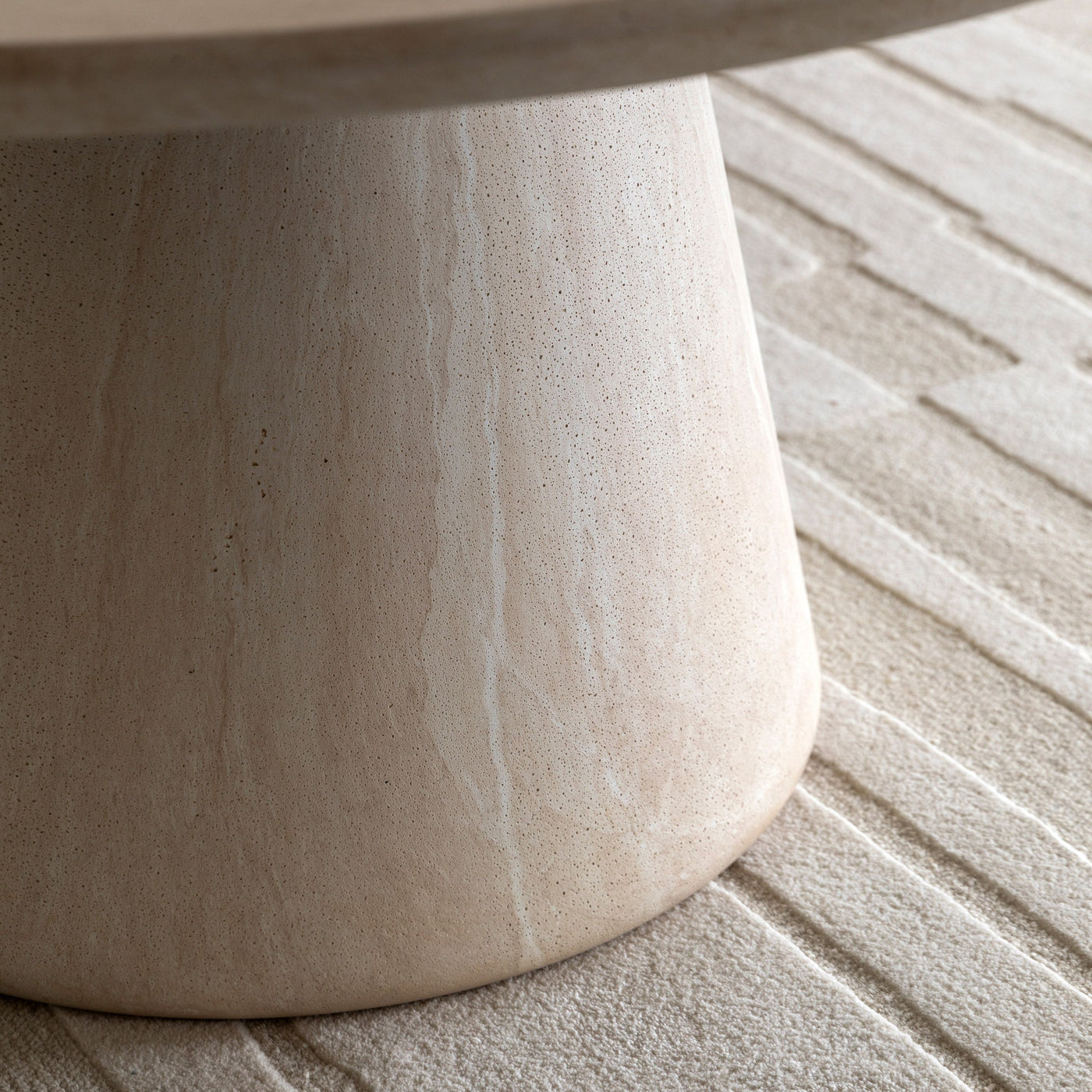 Pedra Round Dining Table Travertine