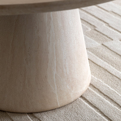 Pedra Round Dining Table Travertine