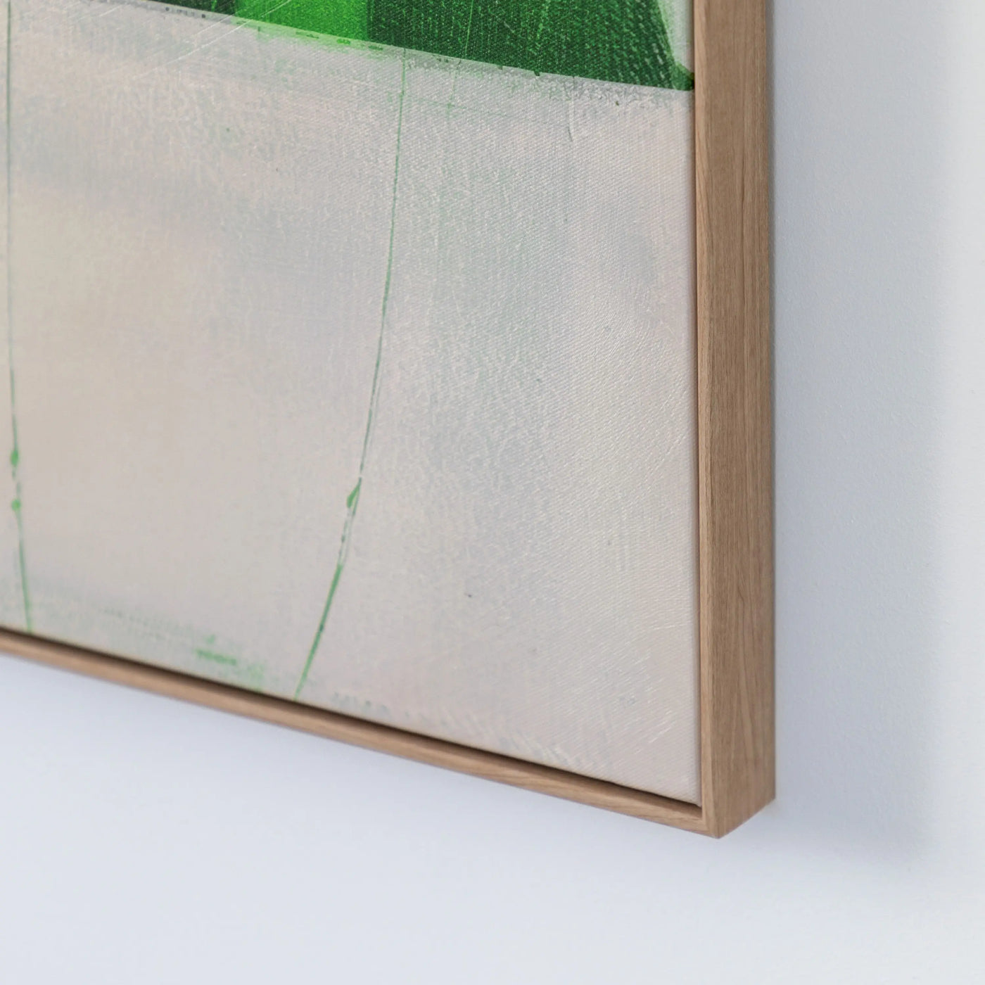 Emerald Abstract Framed Canvas