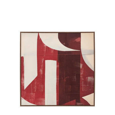 Ruby Abstract Framed Canvas