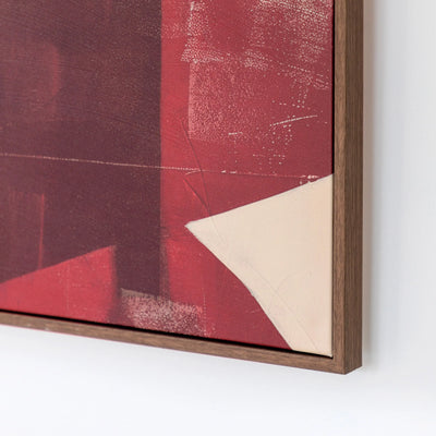 Ruby Abstract Framed Canvas