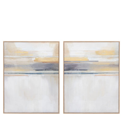 x2 Modern Sunset Framed Canvas