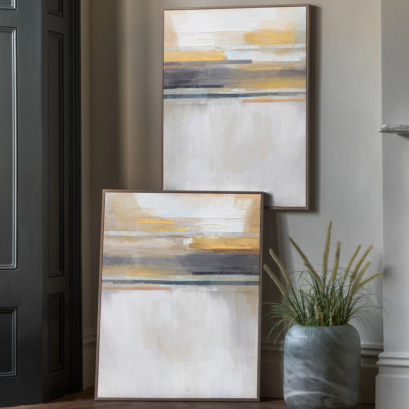 x2 Modern Sunset Framed Canvas