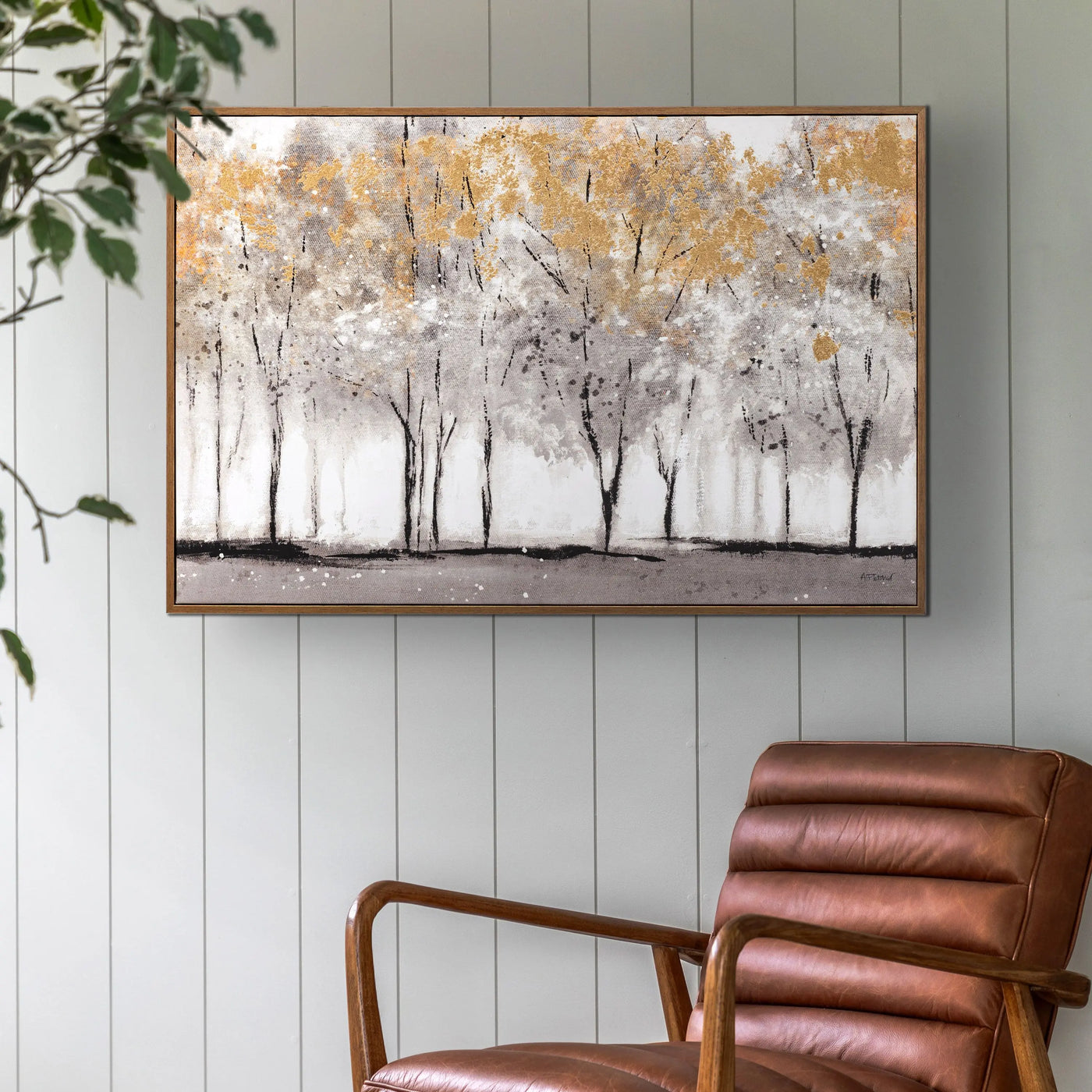 Golden Reverie Framed Canvas