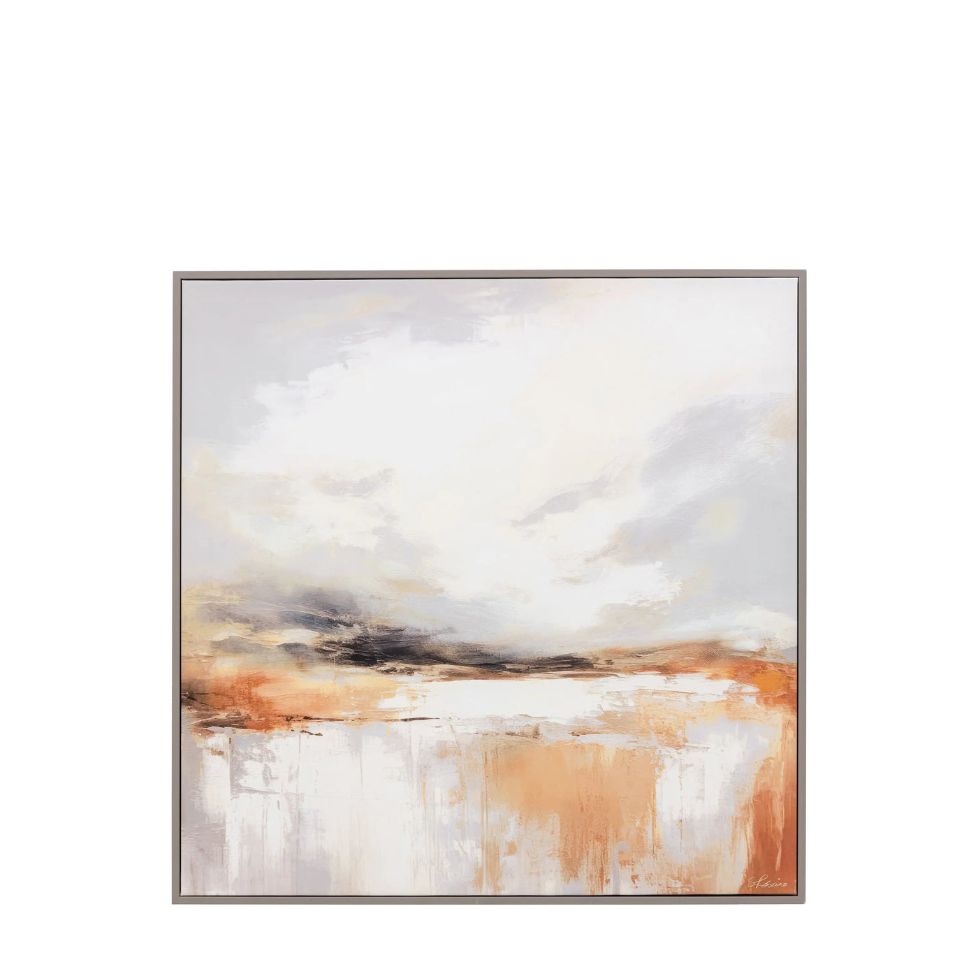 Warm Horizon Framed Canvas