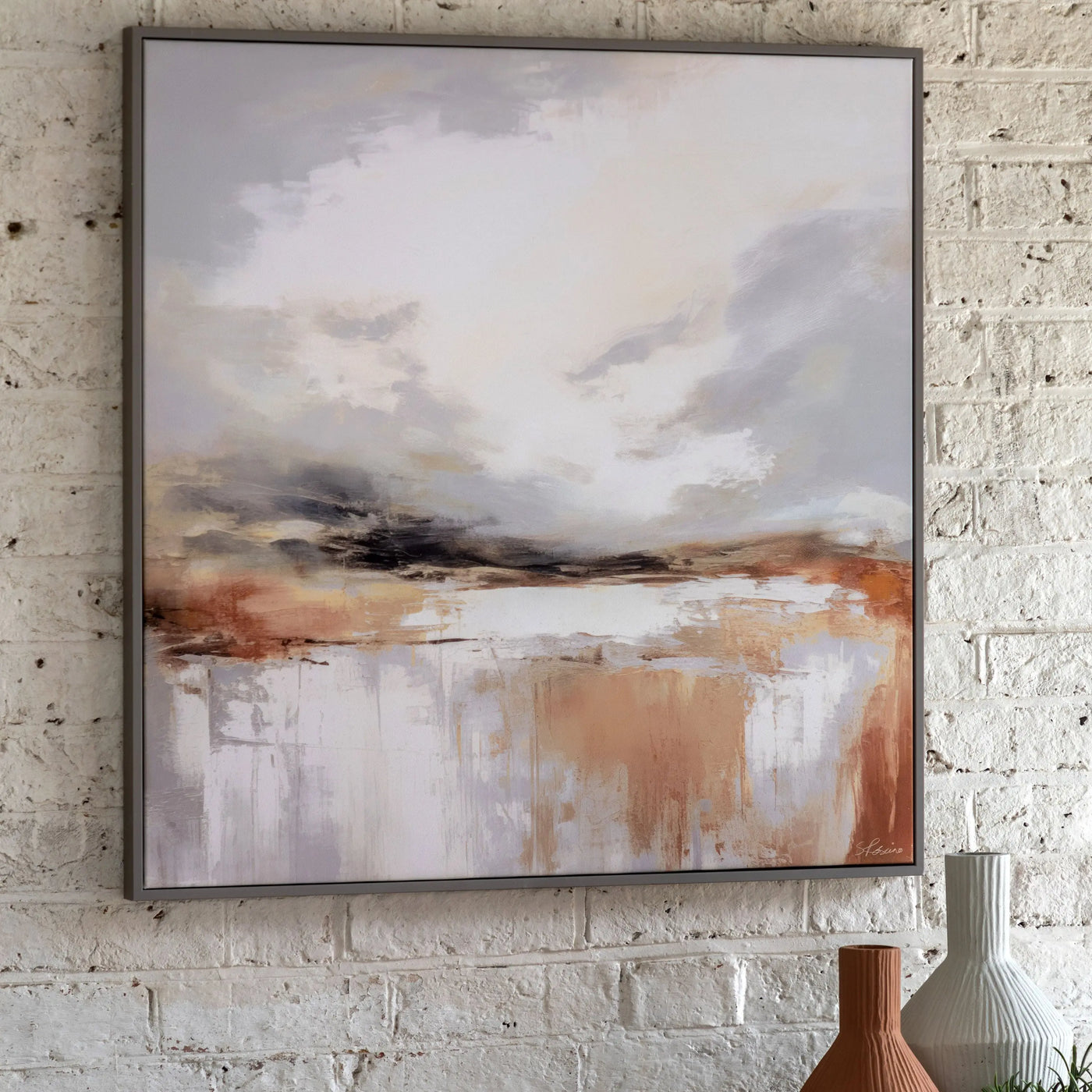 Warm Horizon Framed Canvas