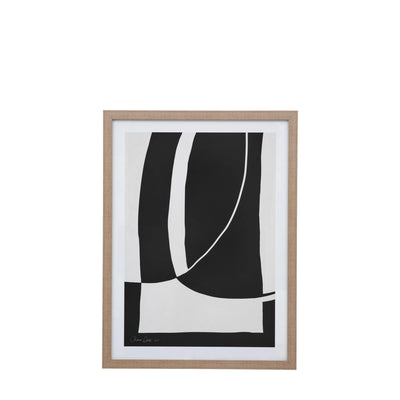 Abstract Noir et Blanc Framed Art