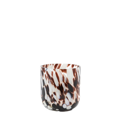 Peony and Musk Candle Brown Confetti Glass Small